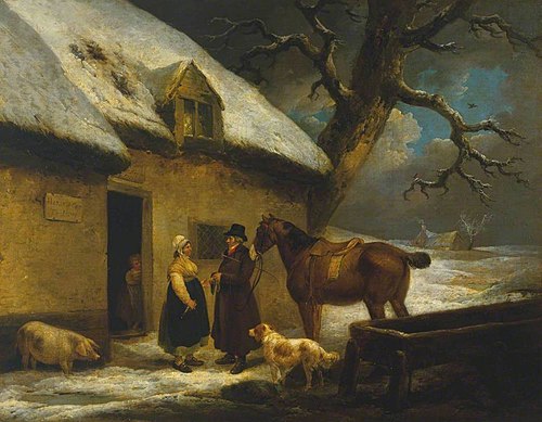 Outside an Inn, Winter, 1795, George Morland
