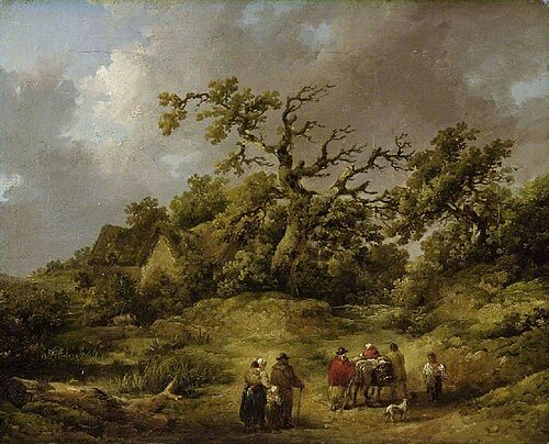 Landscape with figures, 1790, George Morland