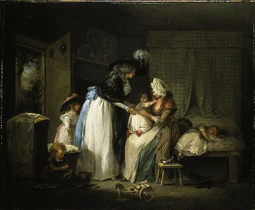 Visit to the child at nurse, 1788, George Morland