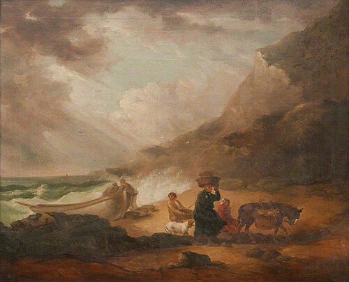 A Stormy Seashore Scene, 1794, George Morland