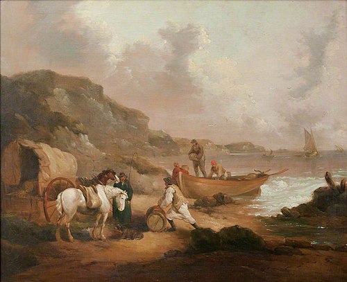 Smugglers on a Beach, 1793, George Morland