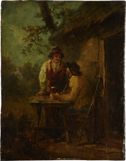 Peasants in front of a Hut, 1790, George Morland