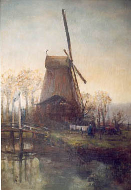 Molen in polderlandschap, , Jan Hillebrand Wijsmuller