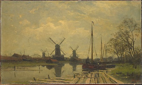 Waterway near the Baarsjes, Amsterdam, 1890, Jan Hillebrand Wijsmuller