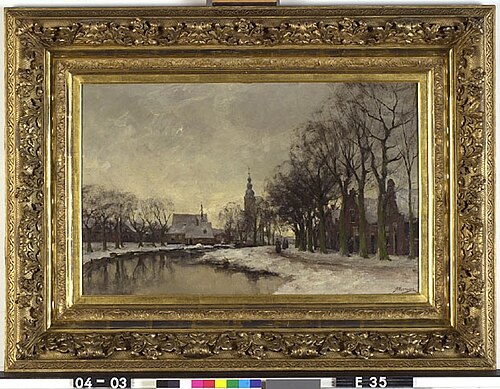 Winter in een Hollands dorp, 1912, Jan Hillebrand Wijsmuller
