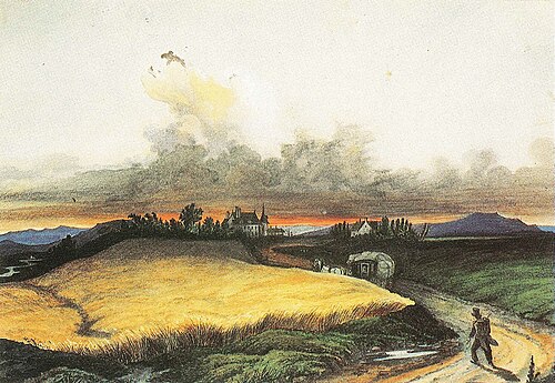 Sončni zahod, 1852, Alojz Eberl