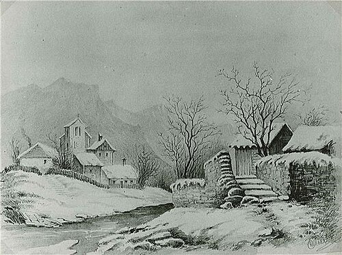 Zimski motiv, 1866, Alojz Eberl