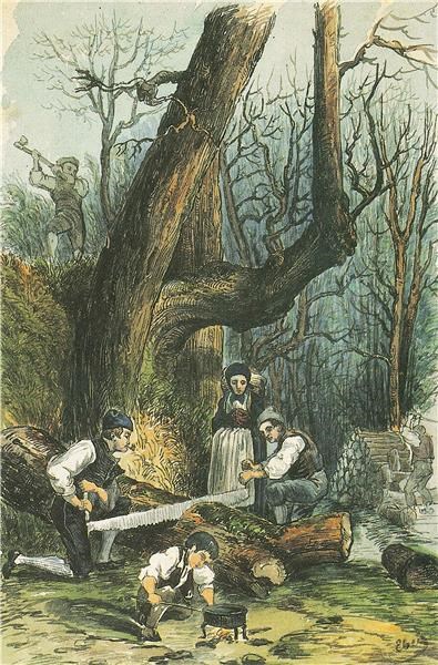 Drvarjenje, 1870, Alojz Eberl