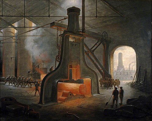 A Steam Hammer at Work, 1871, James Nasmyth