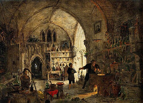 An Alchemist in His Laboratory, , James Nasmyth