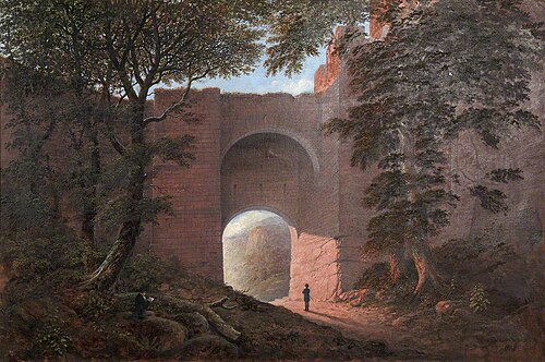 Robert Burns at Rosslyn Castle (painted from a sketch by the artist's father, Alexander Nasmyth), , James Nasmyth