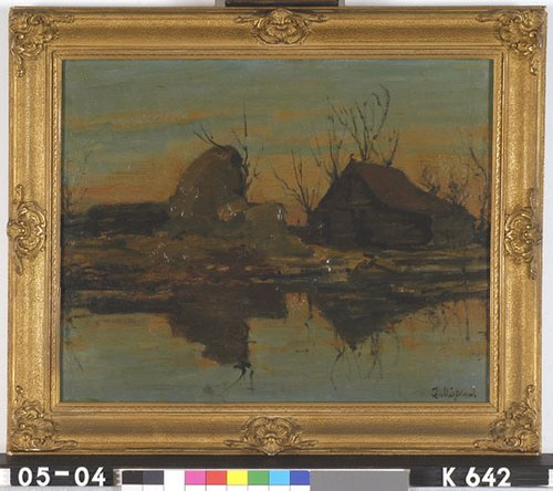 Avond aan het water te Duivendrecht, 1920, Coenraad Garms