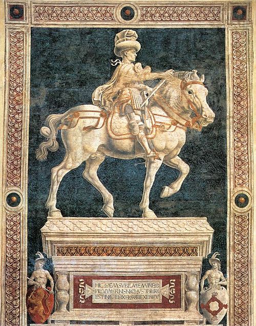 monument équestre à Niccolò da Tolentino, 1456, Andrea del Castagno