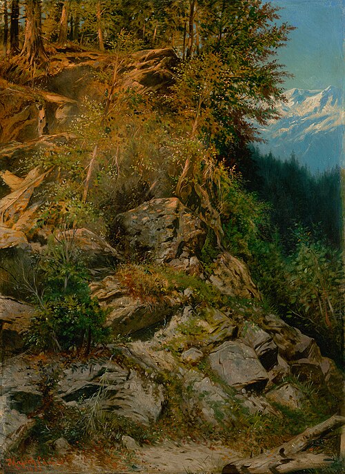 Rocky Hillside in a Mountain Landscape, 1903, Eduard Majsch