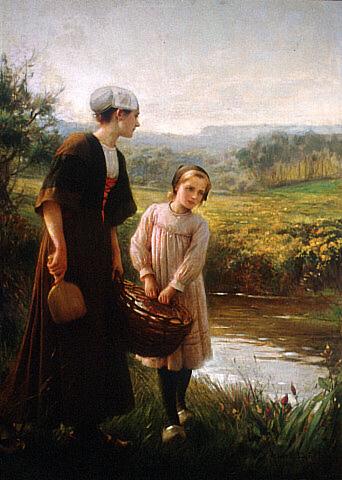 Washerwomen in Brittany, , Albert Lynch