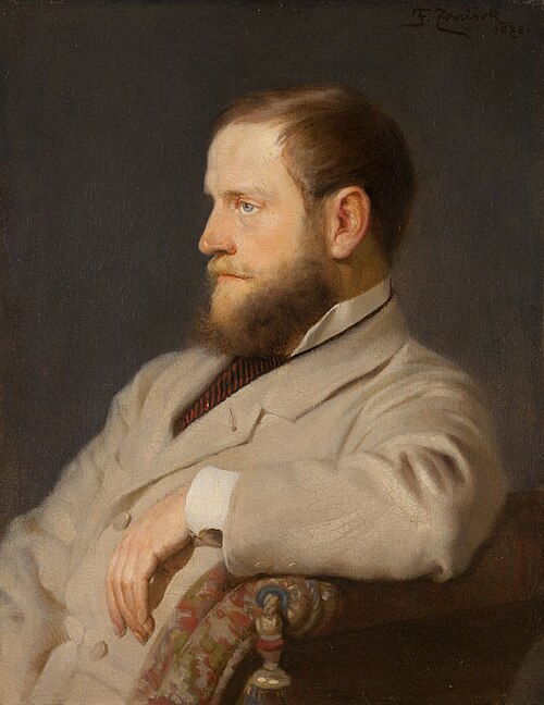 Portrait of Josef Šebestián Daubek, 1878, František Ženíšek