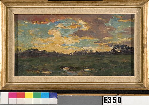 Zonsondergang boven de polder, 1910, Charles Dankmeijer