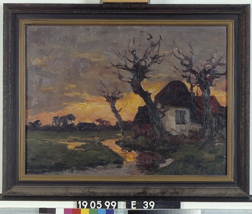 Polderlandschap bij avond, 1910, Charles Dankmeijer