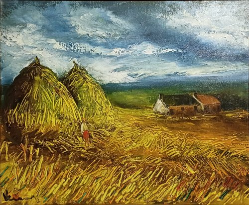 The Two Haystacks, 1950, Maurice de Vlaminck