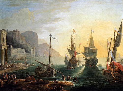 View of a Southern Port, 1720, Adrien Manglard