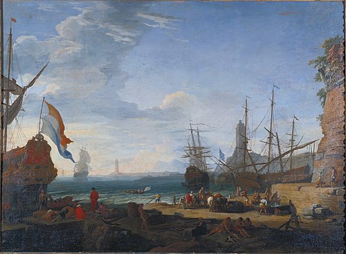 Seaport Scene, 1737, Adrien Manglard