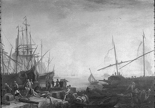 Seaport Scene, 1737, Adrien Manglard