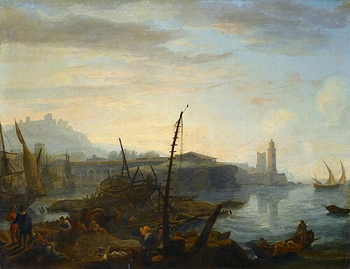 Mediterranean Port, 1725, Adrien Manglard