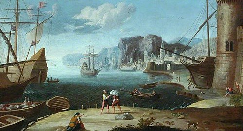 A Seaport on a Rocky Coast, , Adrien Manglard