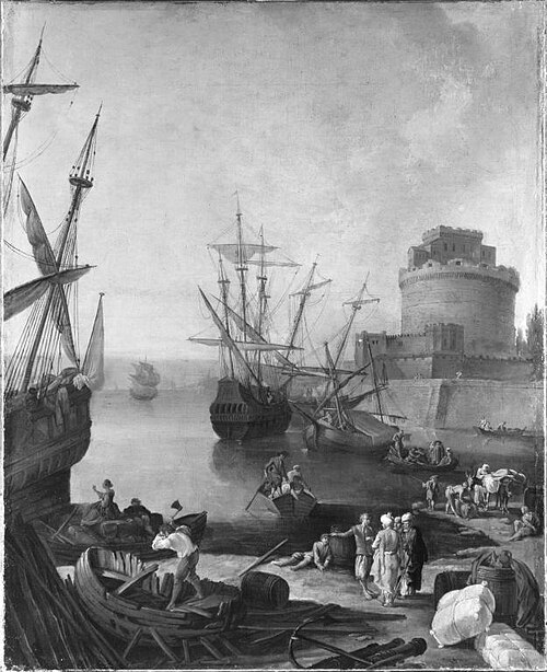 Hafenansicht, 1727, Adrien Manglard