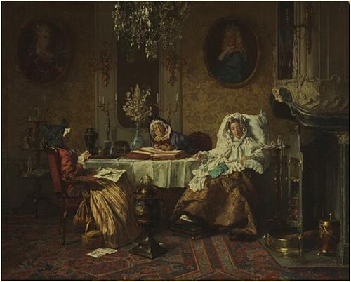Reading the Bible, 1879, Alexander Hugo Bakker Korff