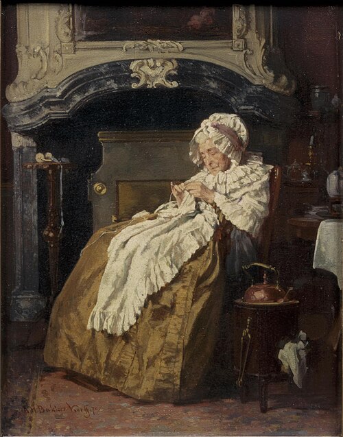 By the Fireplace, 1870, Alexander Hugo Bakker Korff