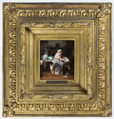 Woman doing the dishes, 1876, Alexander Hugo Bakker Korff