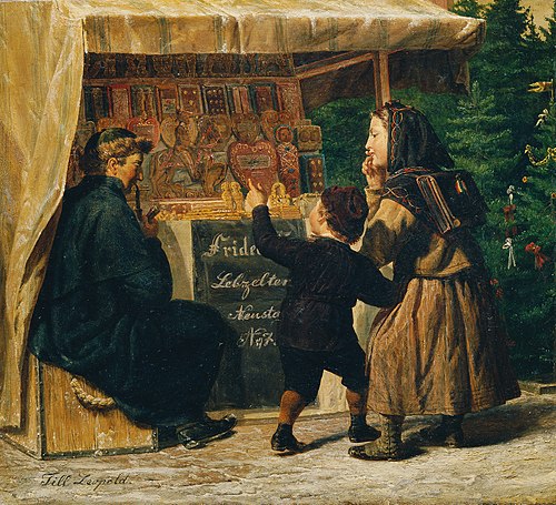 Stand at a Christmas market, , Leopold Till