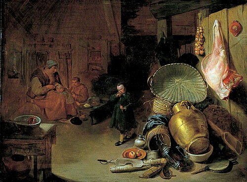 Interior with Figures, 1643, Pieter Duyfhuysen