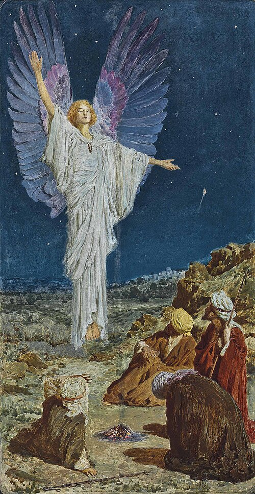 The Angel appearing to the Shepherds, 1906, William Henry Margetson