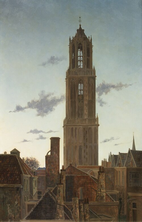 Domtoren en omgeving, 1920, Gerrit van Dokkum