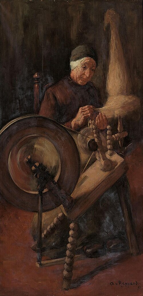 Woman at the Spinning Wheel, 1891, Anthon van Rappard
