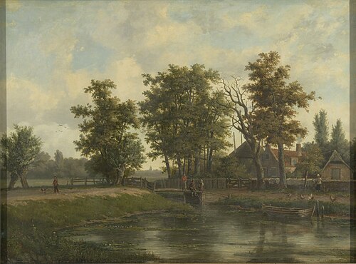 Landschap met boerderij, 1847, Marinus Adrianus Koekkoek