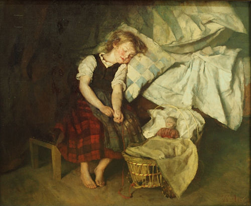Siebenschläfer, 1871, Theodor Alt
