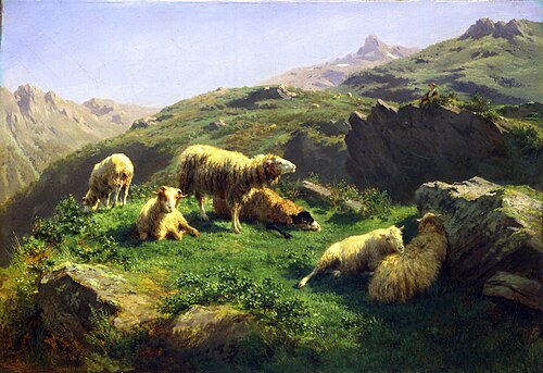 Grazing Sheep in the Pyrenees, , Rosa Bonheur