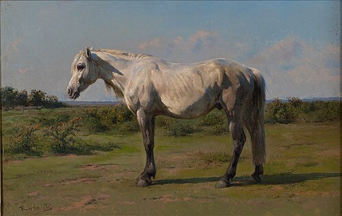 Cheval blanc dans un pré, , Rosa Bonheur