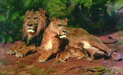 The Lion at Home, 1881, Rosa Bonheur