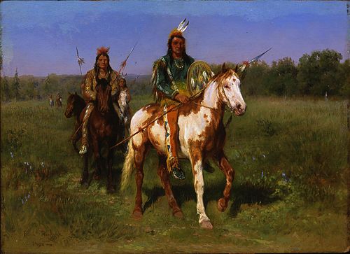 Indiens à cheval armés de lances, 1890, Rosa Bonheur