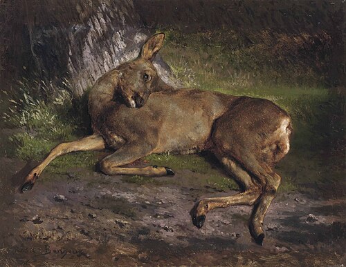 A roe deer in the forest, , Rosa Bonheur