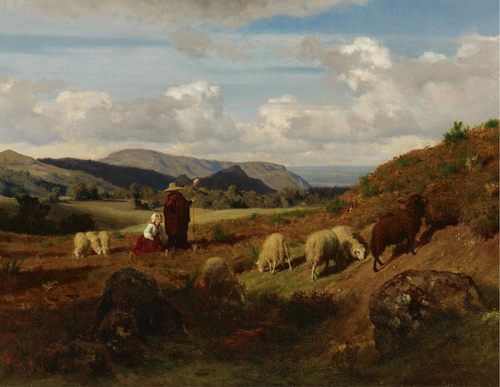 Shepherds and Their Flock, 1900, Rosa Bonheur