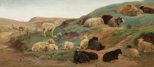 Sheep in a Mountainous Landscape, 1900, Rosa Bonheur