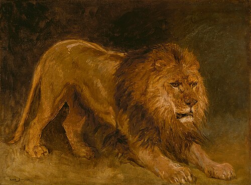 Lion guettant une proie, 1900, Rosa Bonheur