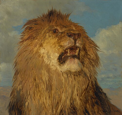 Tête de lion relevée, 1900, Rosa Bonheur