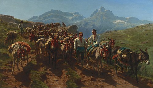 Muletiers espagnols traversent les Pyrénées, 1857, Rosa Bonheur