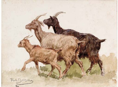 Three goats, 1900, Rosa Bonheur